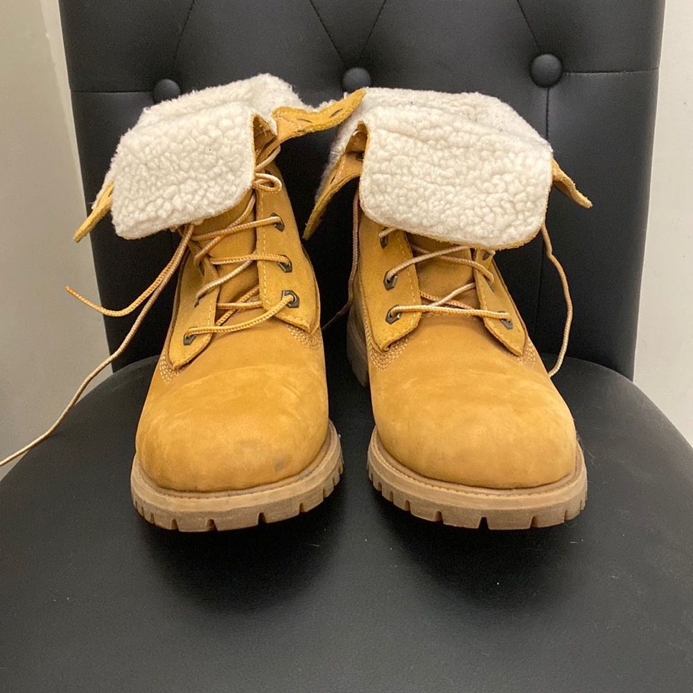 Timberland Women's Linden Woods Waterproof Fleece Fold-Down Fashion Boot